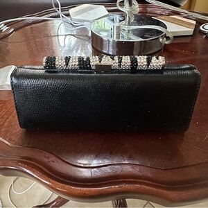 Chic and Unique Black Clutch with Sequin Accent